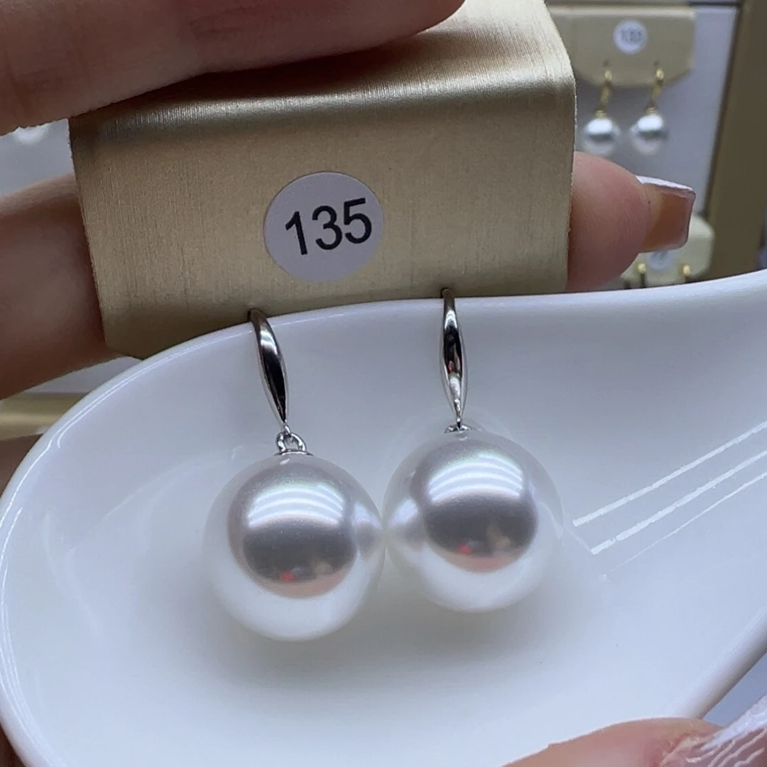 淡水珍珠耳饰银S925镶嵌