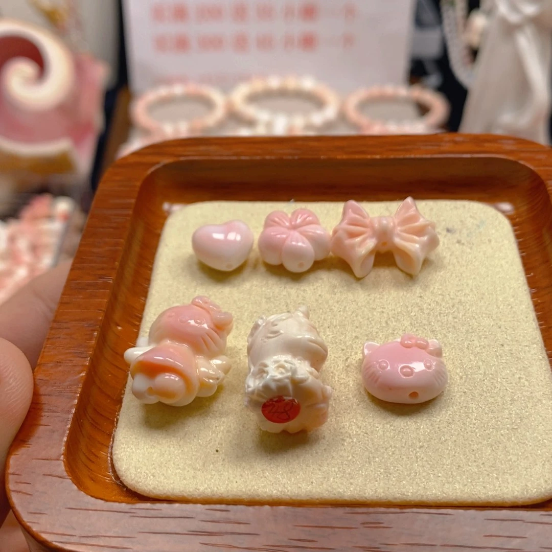 贝壳手串/手链粉色小雕
