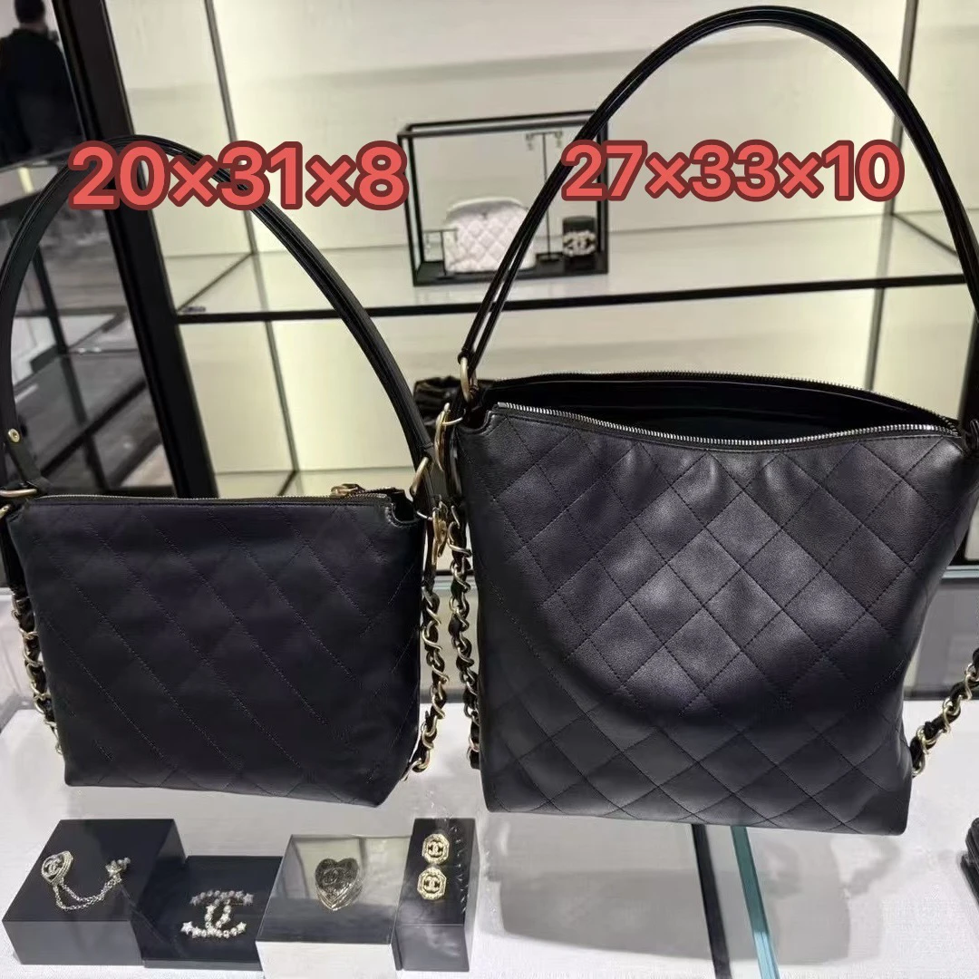 未使用 Chanel/香奈儿 25S爆款牛皮双C菱格双肩包大号可调节