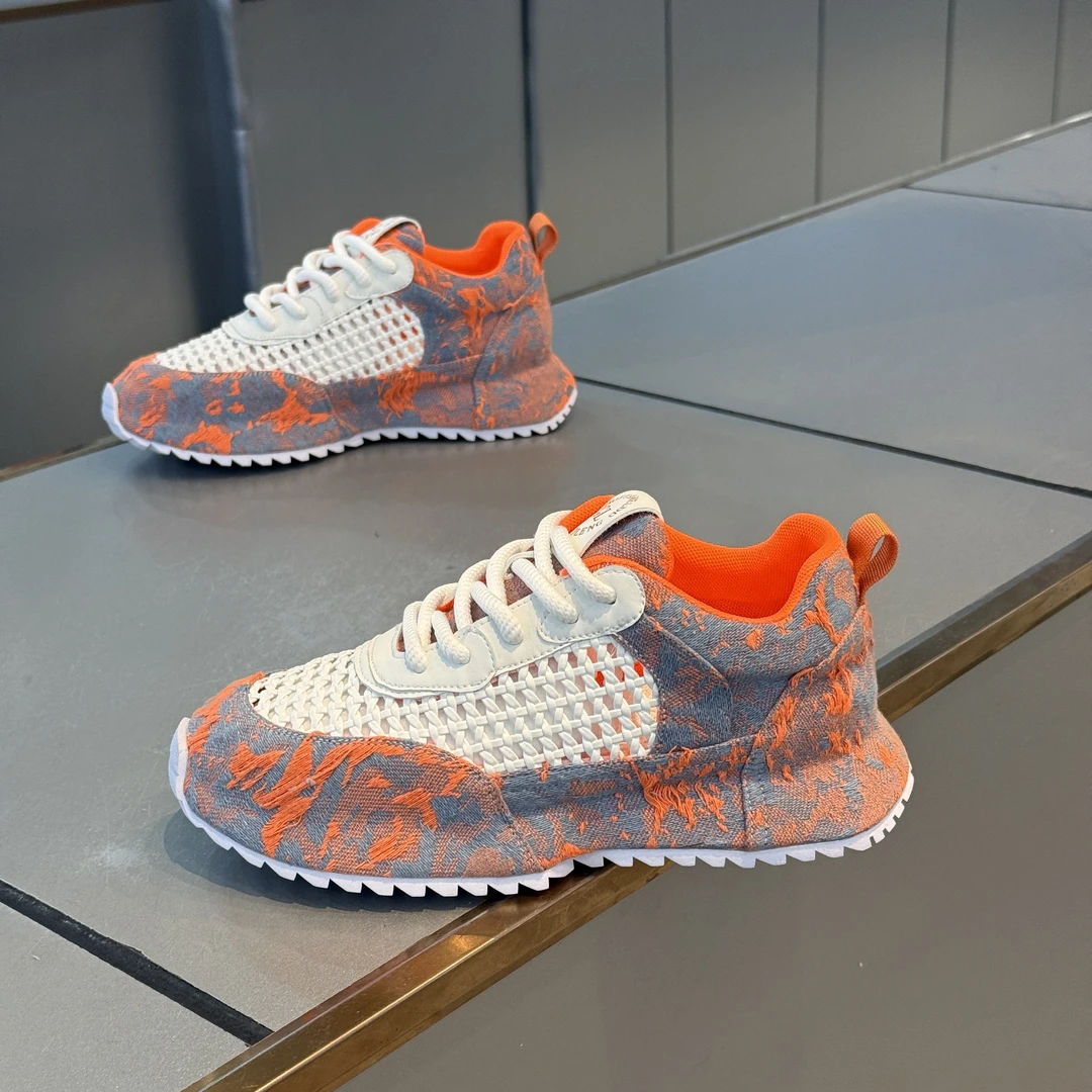 欧洲站韩版小众潮男爆款2025年夏季新款舒适透气休闲运动编制爆款