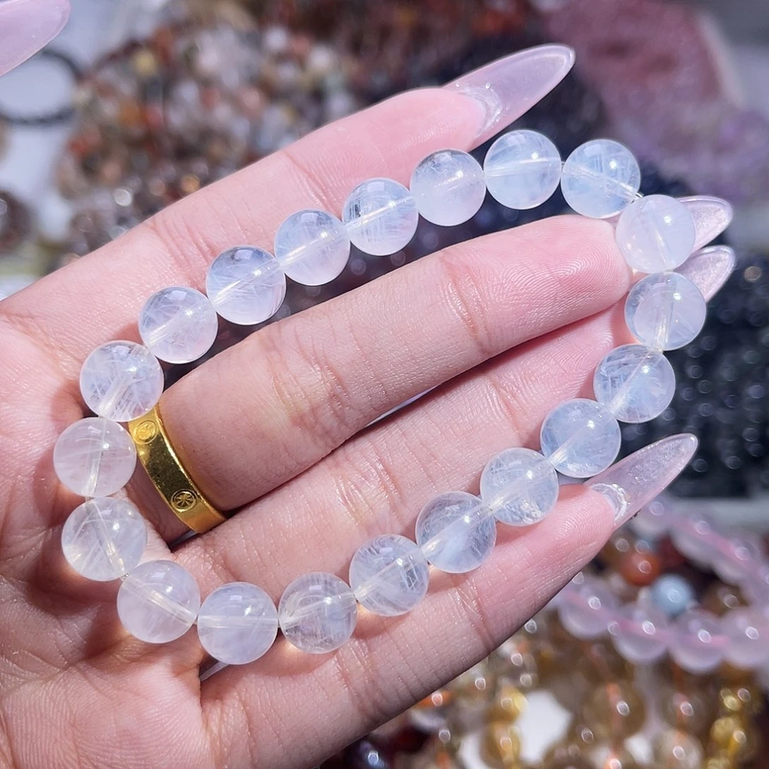 水晶手链未镶嵌蓝针9+