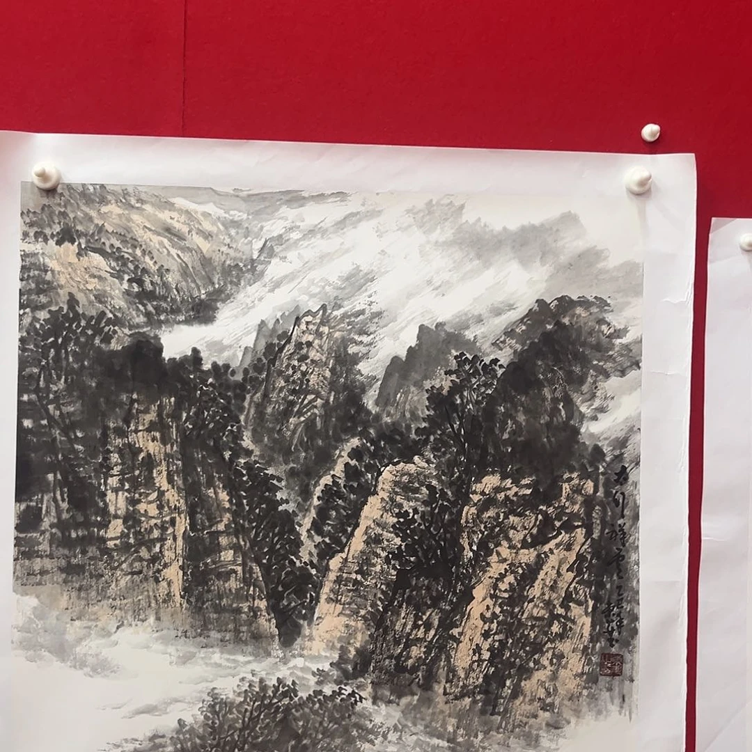 国画绘画作品多次参加全国