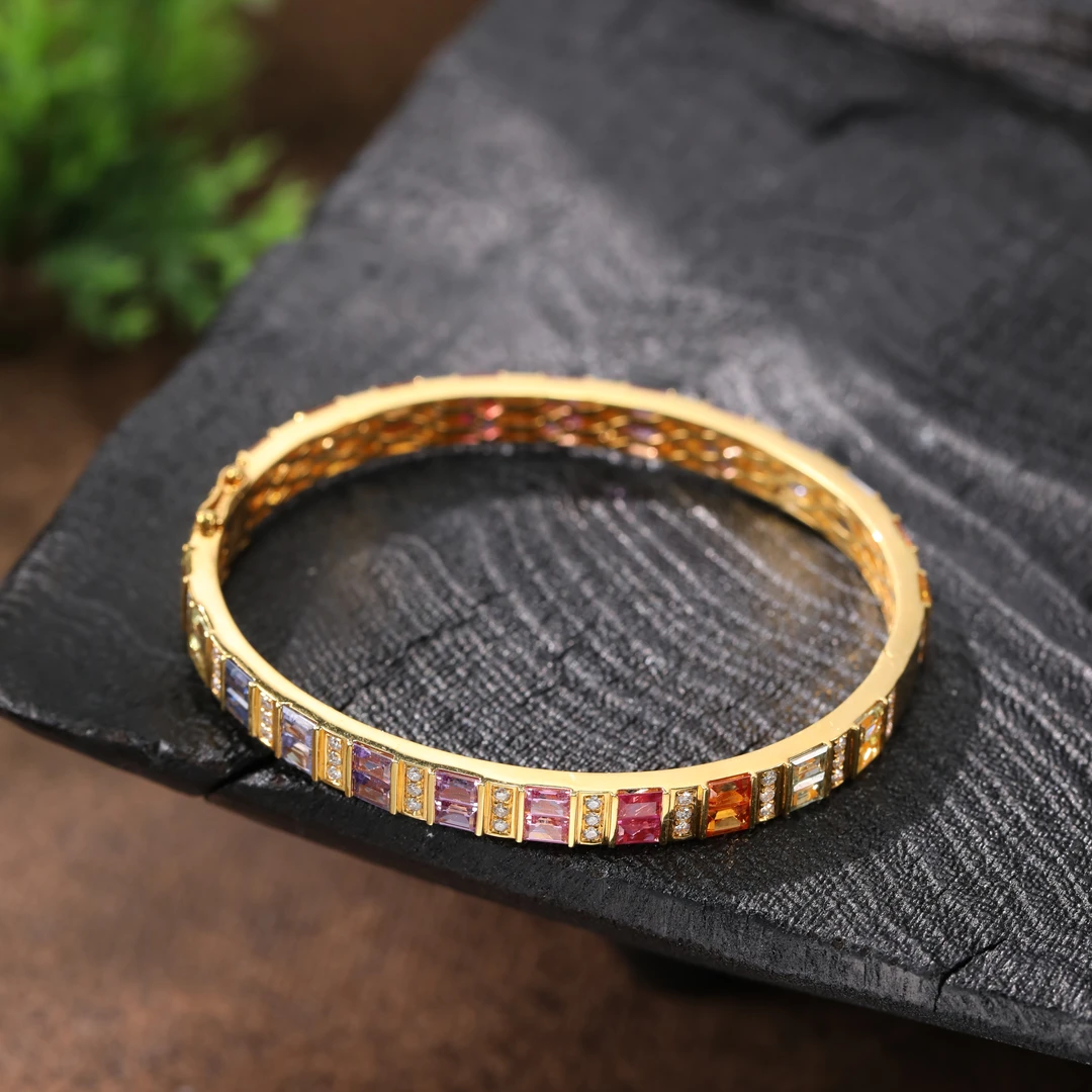 【嘉一昭愿】蓝宝石K金手镯52圈口