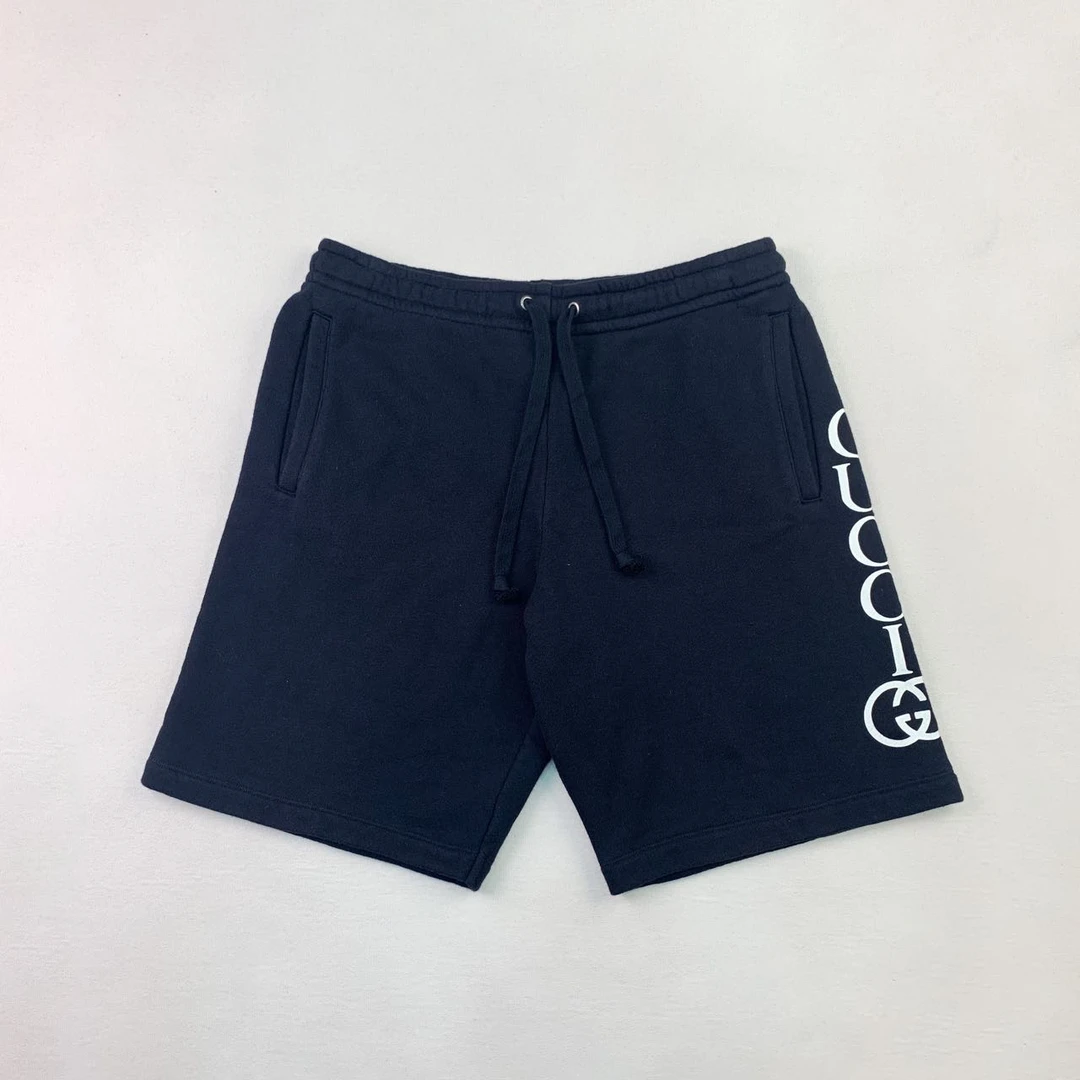 未使用 GUCCI/古驰 经典logo抽绳百搭针织短裤m码编码xb3948