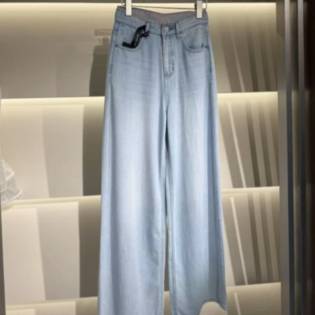 Q衣族—简单款阔腿牛仔裤75917