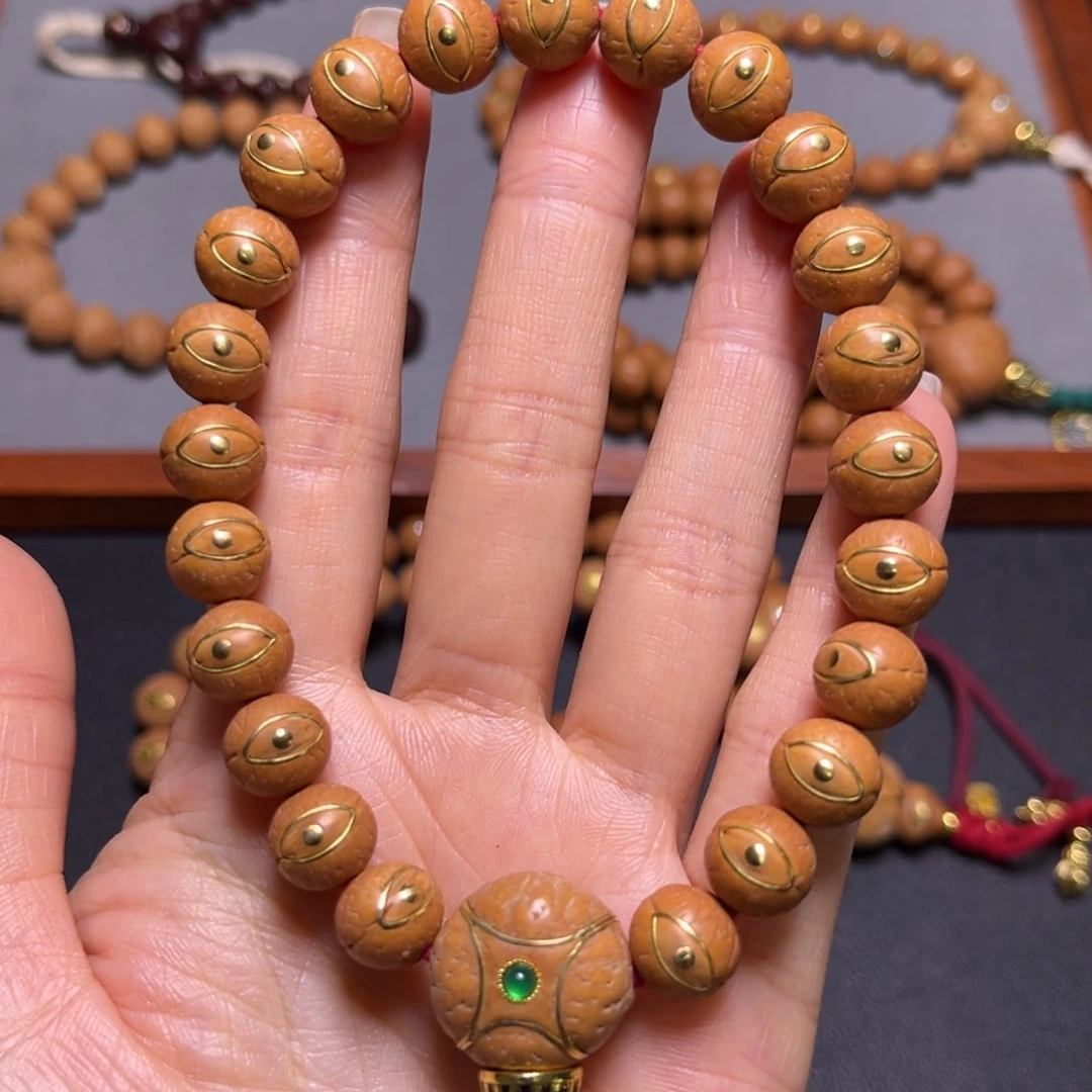 吊坠凤眼菩提10.5mm2025精品巨眼铜钉手串