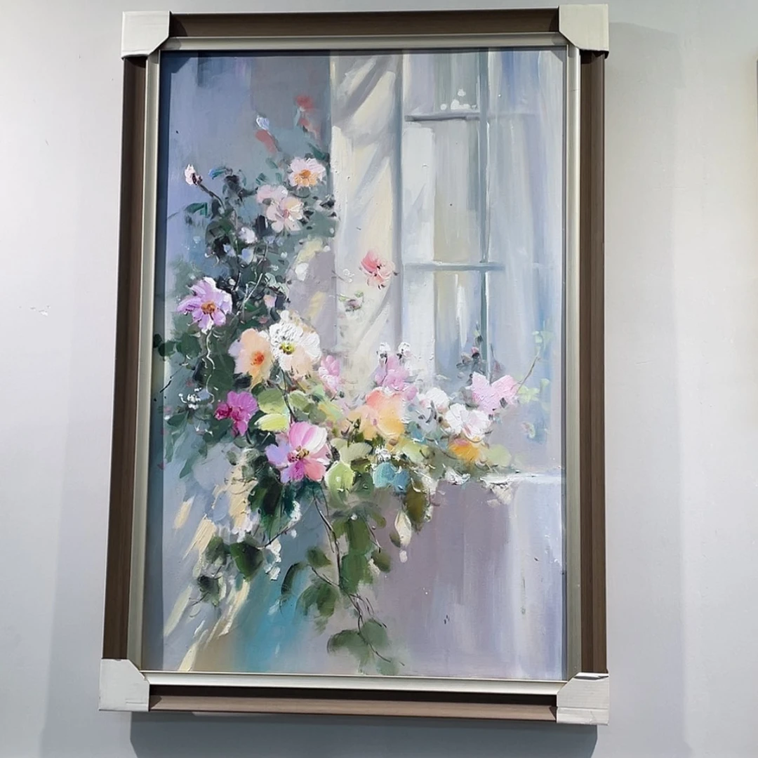 【闪购商品】油画70×100含框原创手绘油画花卉