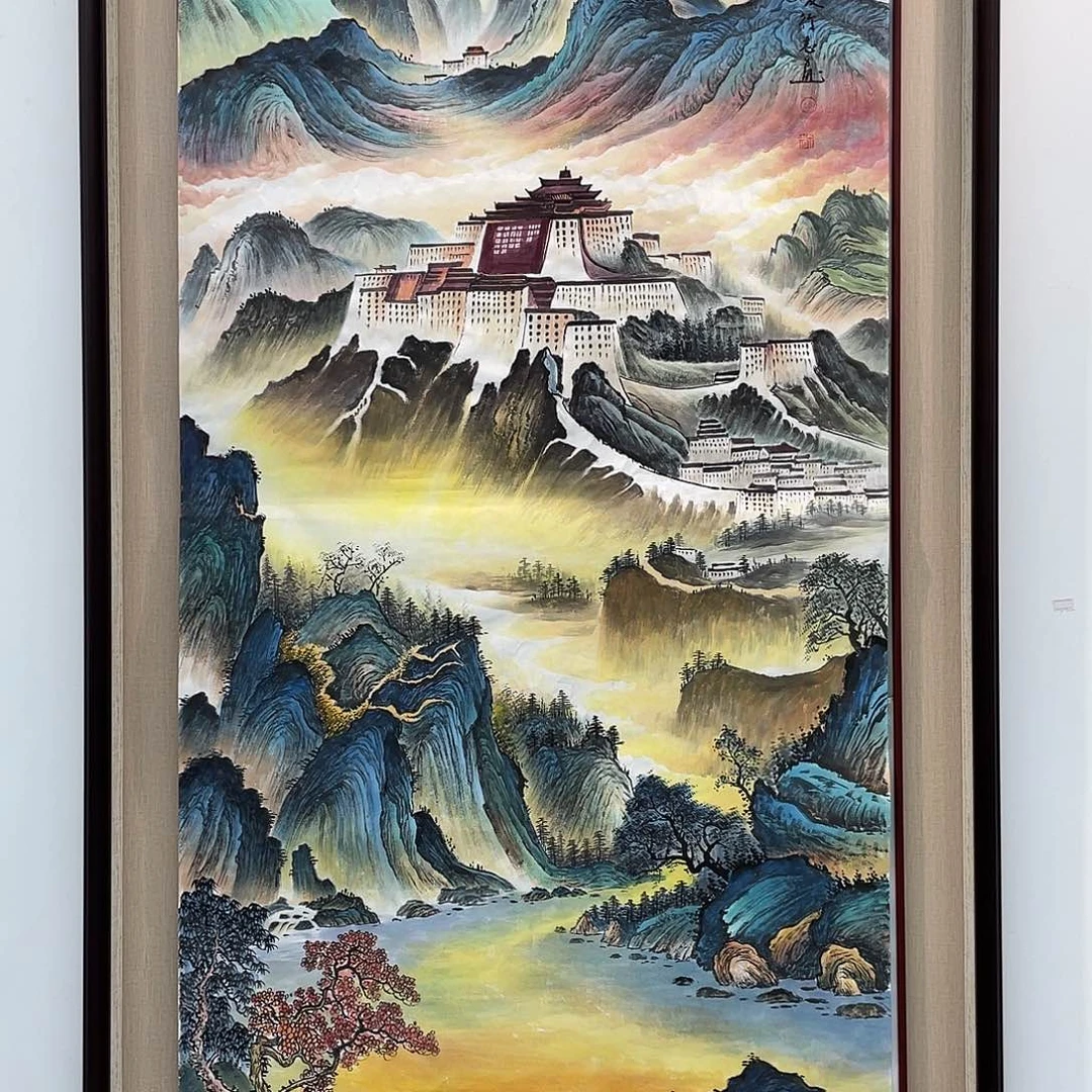 国画凌行志手绘作品