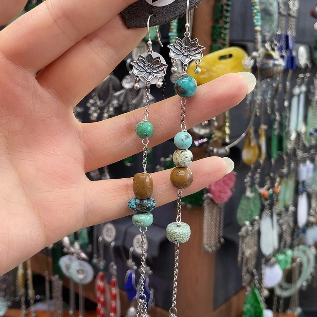 ️***几翡翠银S925镶嵌耳饰7 96