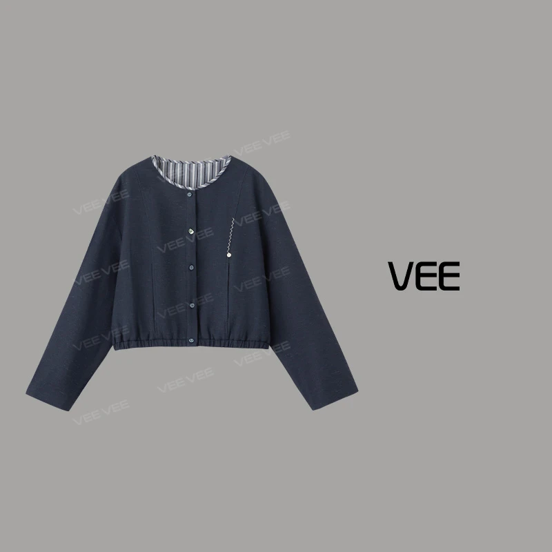 VEE【自在漫步】时尚百搭双面穿轻休闲短款外套夹克