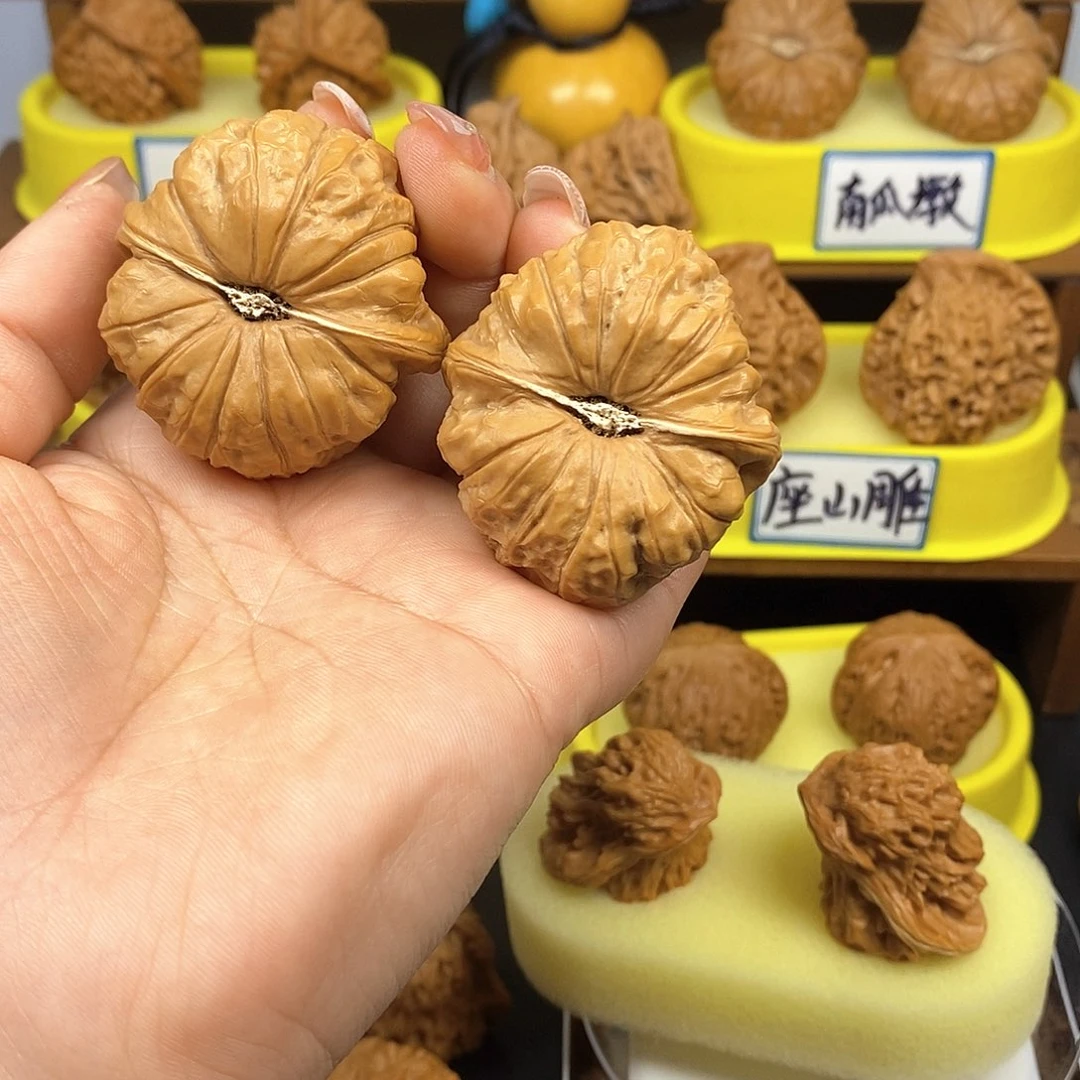 核桃南瓜墩 文玩/木作/... 文玩把