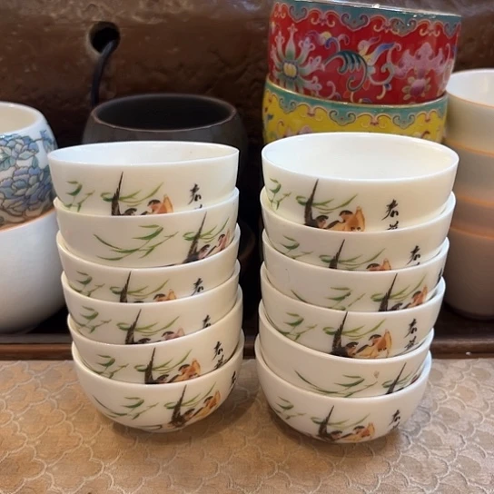 现代陶瓷单杯陶瓷杯子微瑕12个