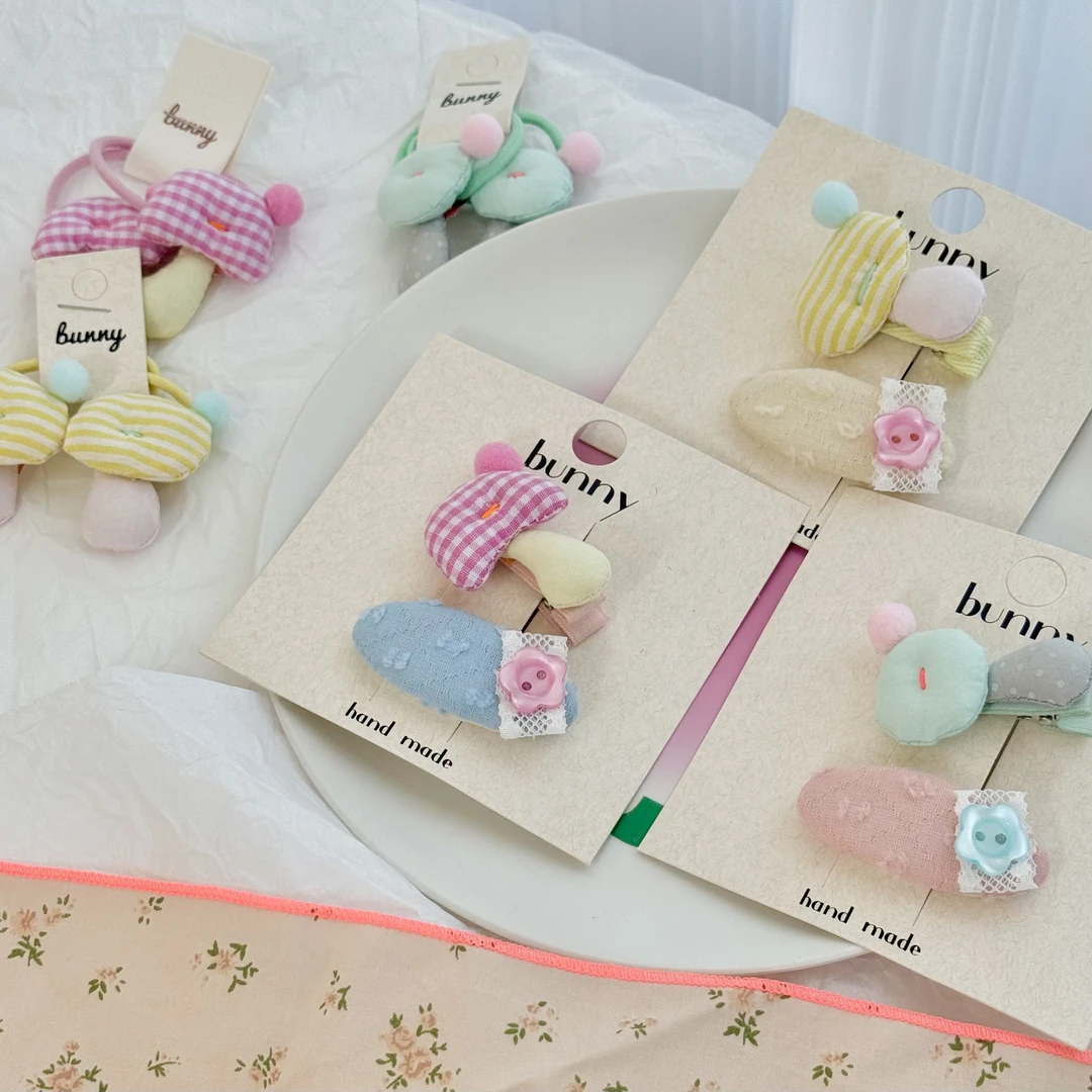 新款蘑菇儿童卡通发夹可爱ins风宝宝BB小女孩碎发侧宝宝发卡