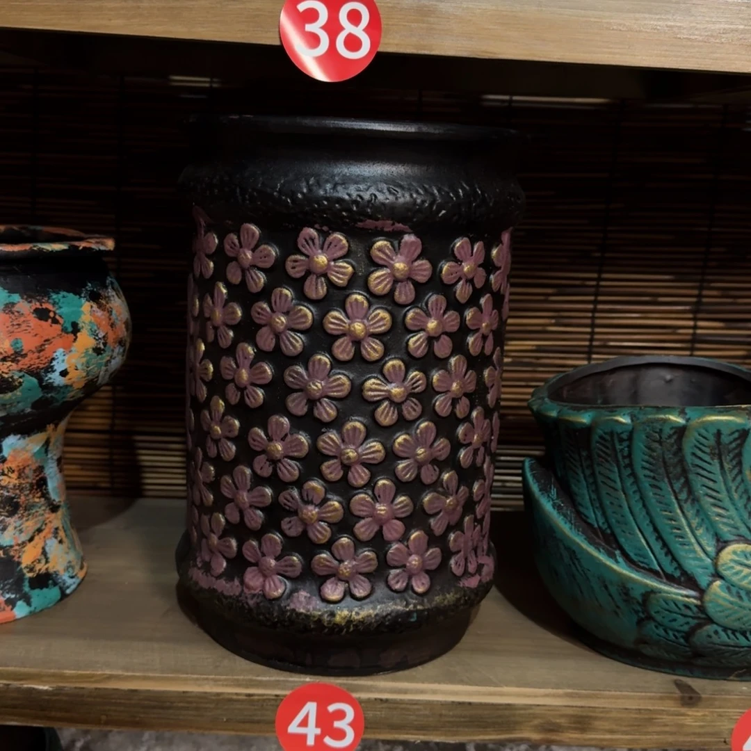 带孔高端浮雕花盆炸炸炸炸