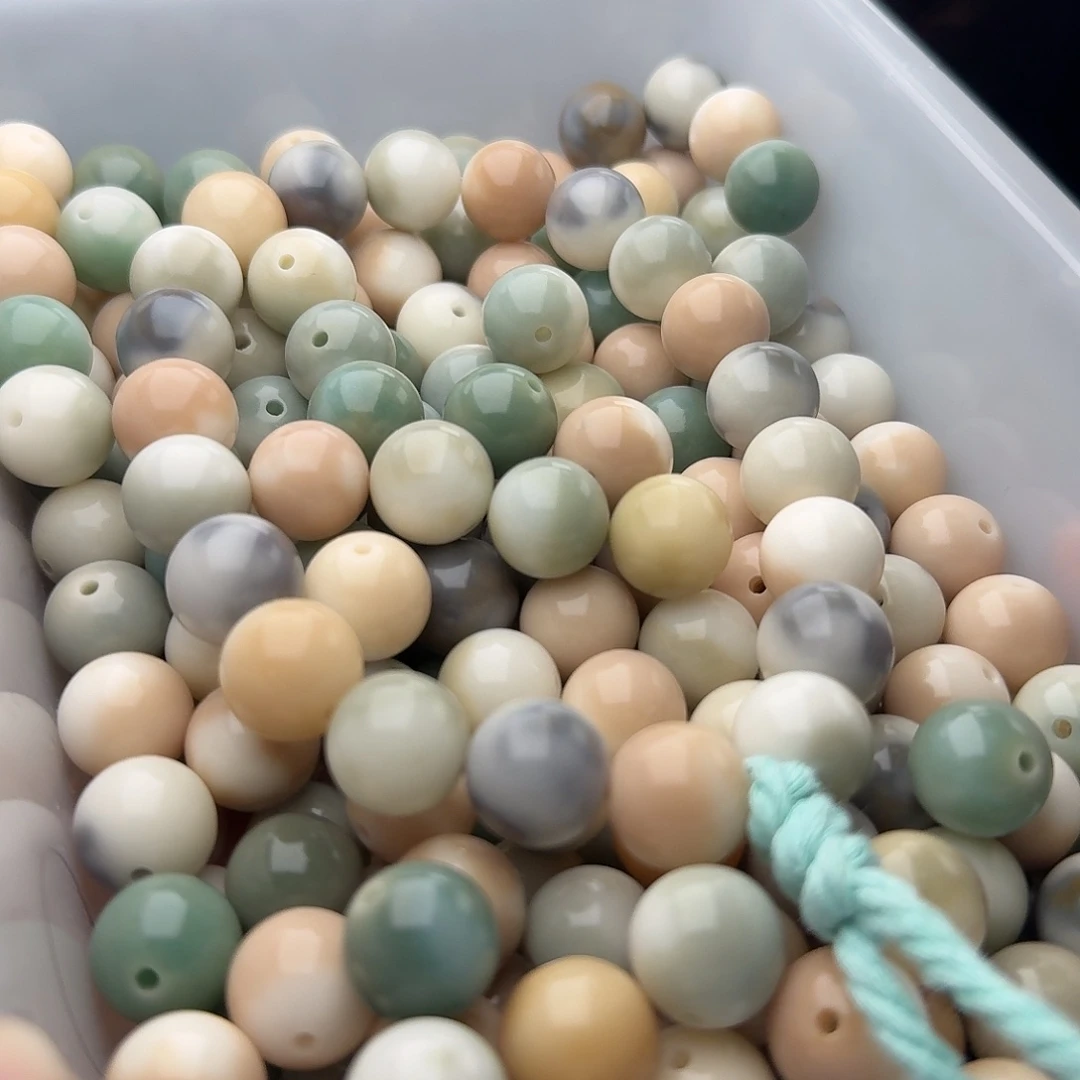 吊坠菩提根/象牙果50 颗骨瓷薄荷花园 14 干磨圆