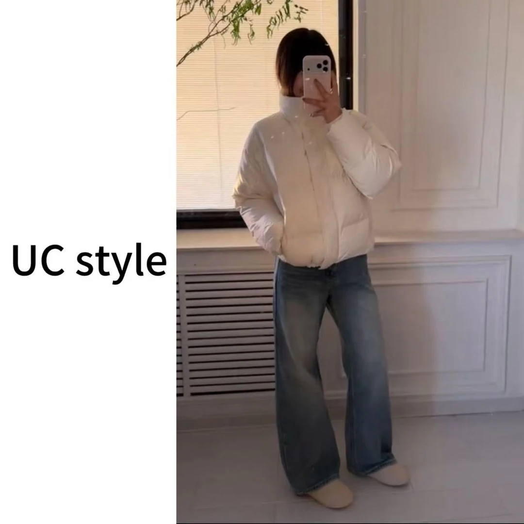 【UCSTYLE】‘轻氧渐变’加绒阔腿牛仔裤 主播穿S码