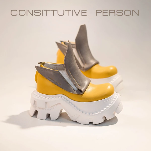 CONSTITUTIVE PERSON原创定制休闲女士四季鞋厚底圆头春秋Q72802