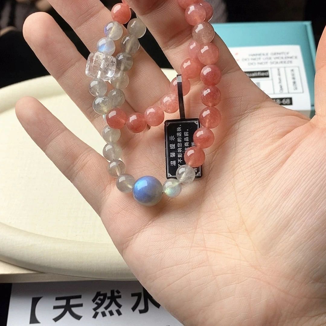 银S925镀金镶嵌手链水晶