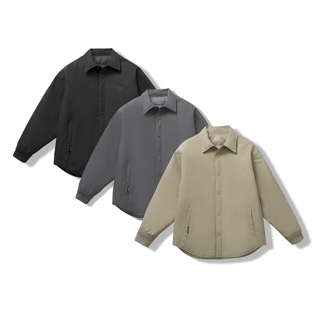 90白鸭绒轻便羽绒服休闲翻领冬季衬衫男士宽松羽绒服夹克GS1365