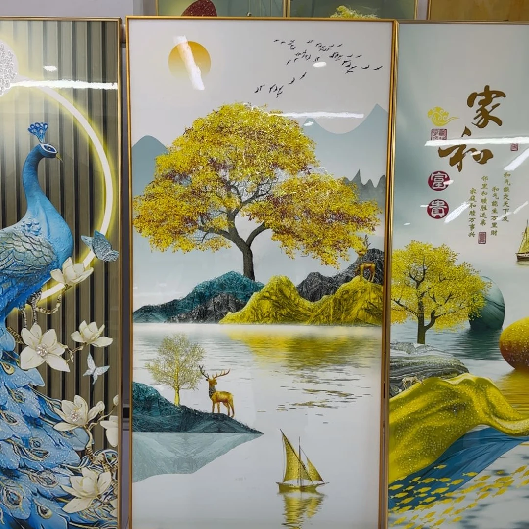 蒸蒸日上70.140晶瓷镶钻树脂边框