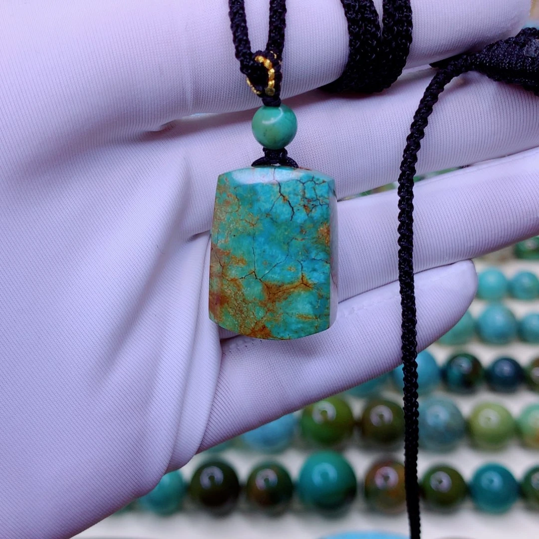 绿松石银S925镶嵌颈饰