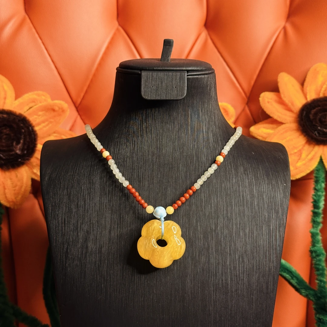 壹屿珠宝 9912 收藏级蜜蜡橙黄颈饰