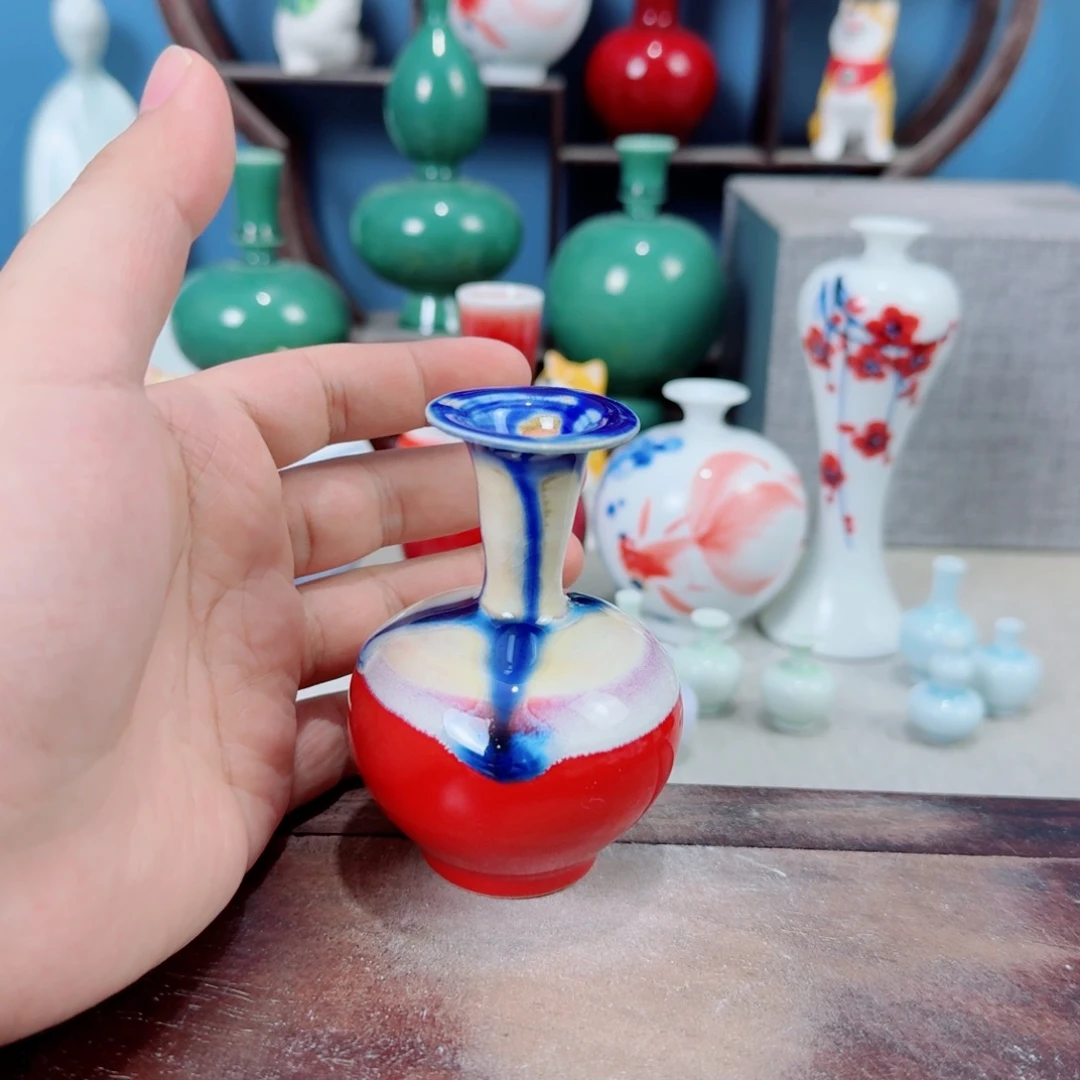 陶瓷手工小花器摆件
