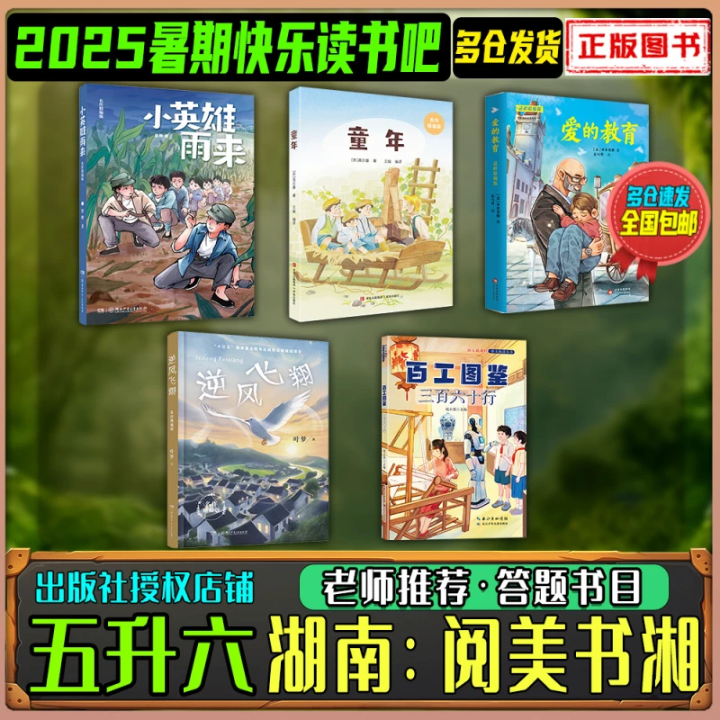 2025暑期湖南阅美书湘五升六年级快乐读书吧童年爱的教育百工图鉴