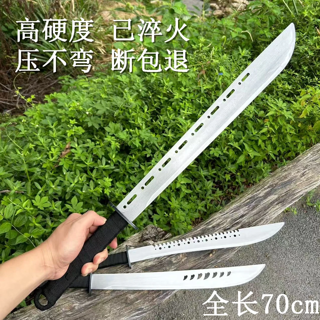 龙泉刀剑尼泊尔牛尾刀绣春刀淬火淬油高锰钢户外车载防身未开刃
