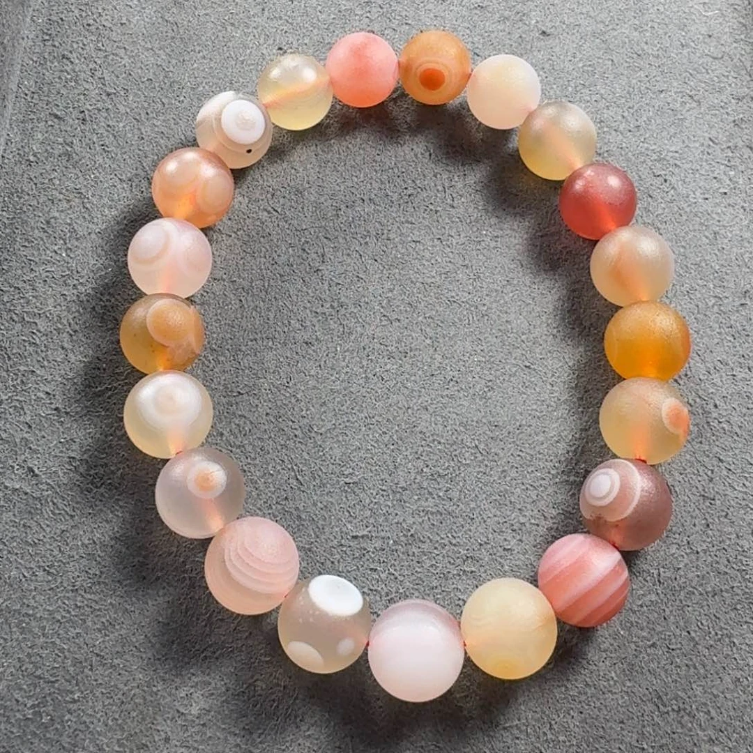 南红玛瑙未镶嵌手串尺寸9 +