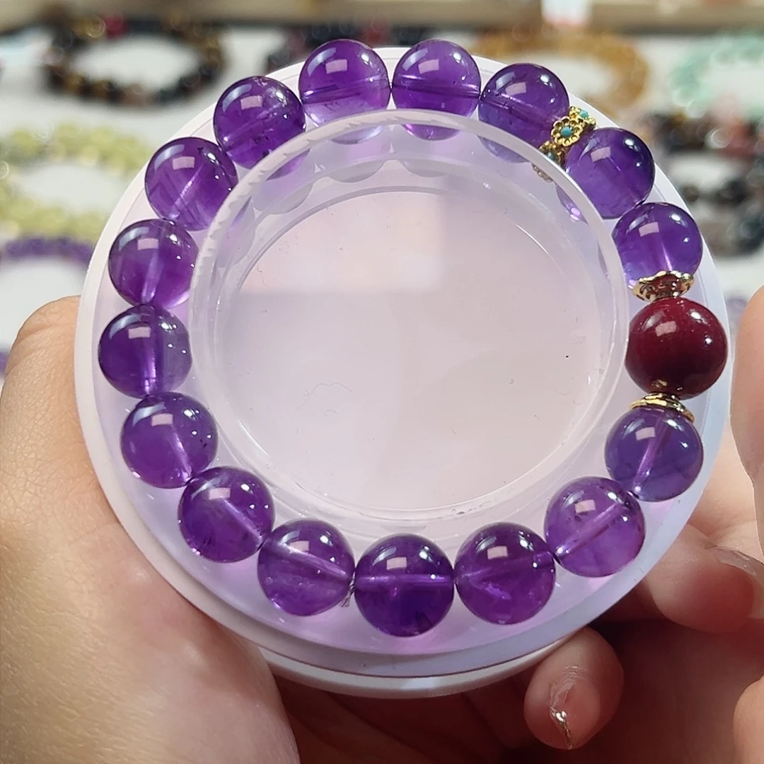 水晶手链未镶嵌紫水晶11m m