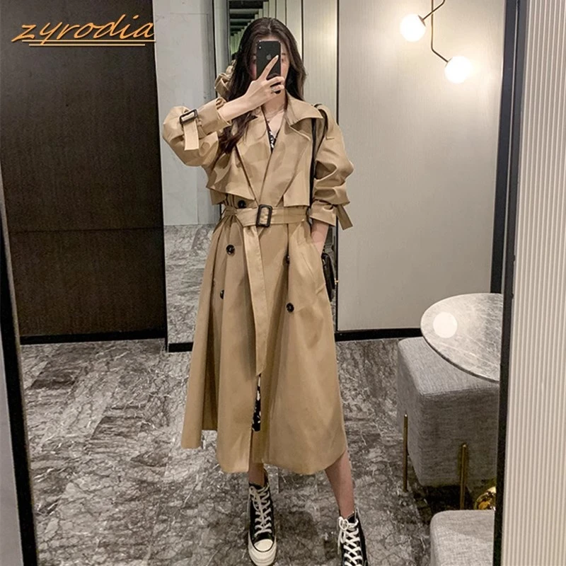 风衣女2025早春秋新款韩系小个子中长款大衣气质英伦风高级感外套