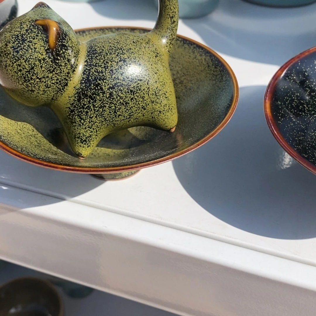 摆件安*5抱朴汝瓷仿古微瑕