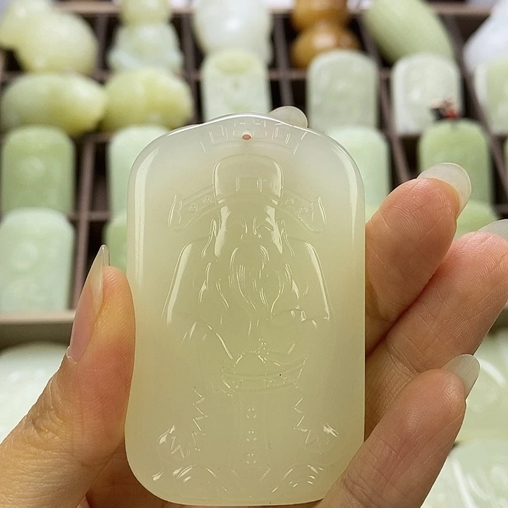 昆仑石双面财神牌