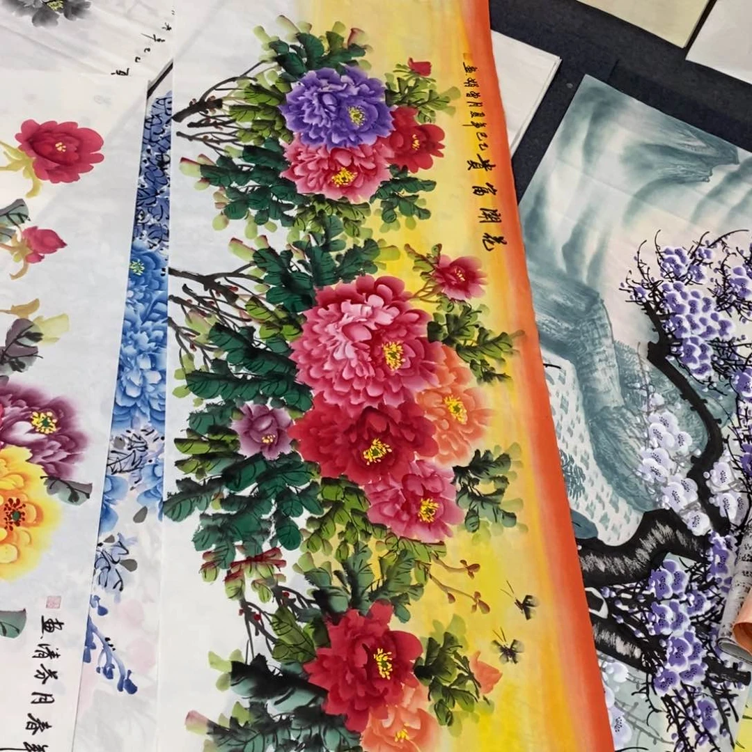国画烁*尺寸180✖️70小六精品手绘画