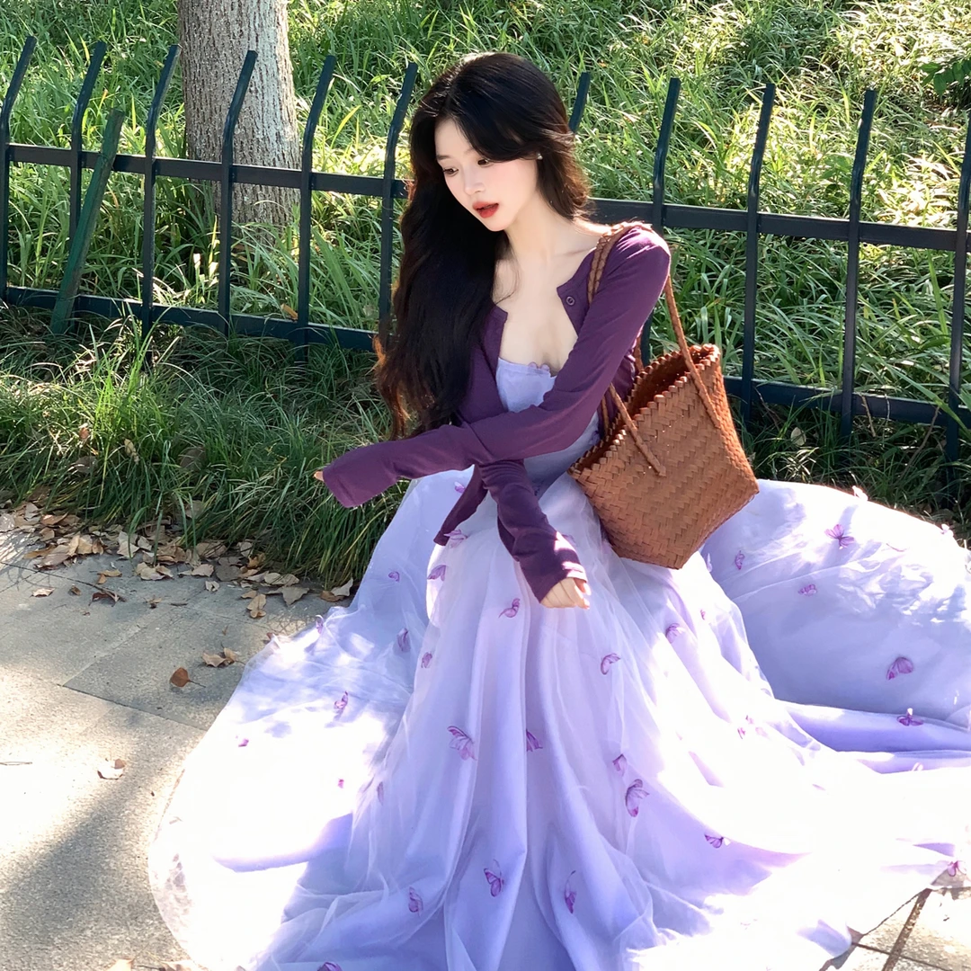 一罐杏仁桃紫色防晒开衫秋季新款百搭