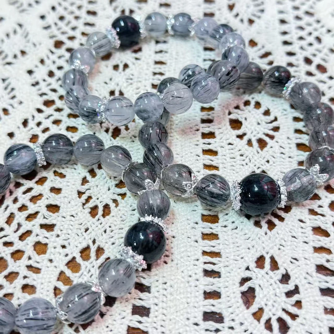 【十六珠宝】天然黑发晶11mm设计款SC295多样性发一