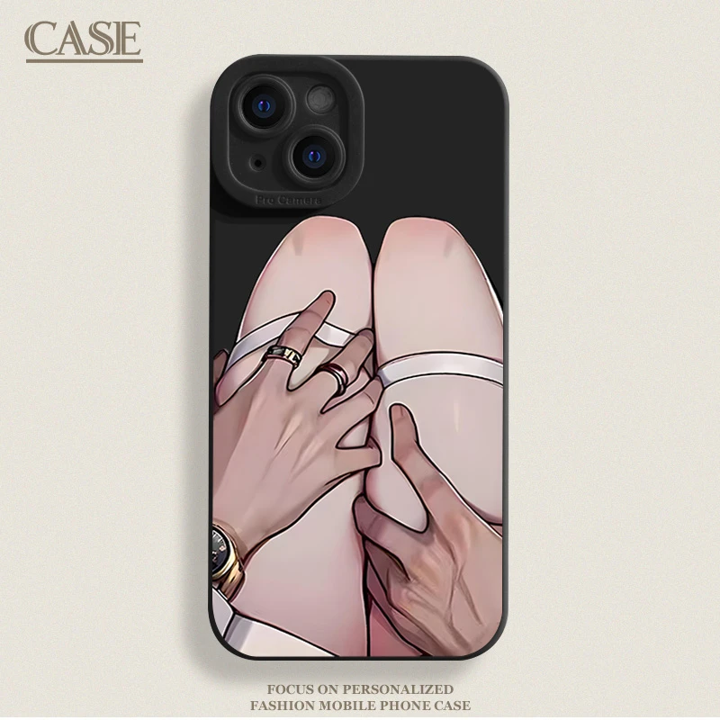 性感美腿适用iPhone16ProMax手机壳15苹果14软13瞳影12磨砂11xsxr