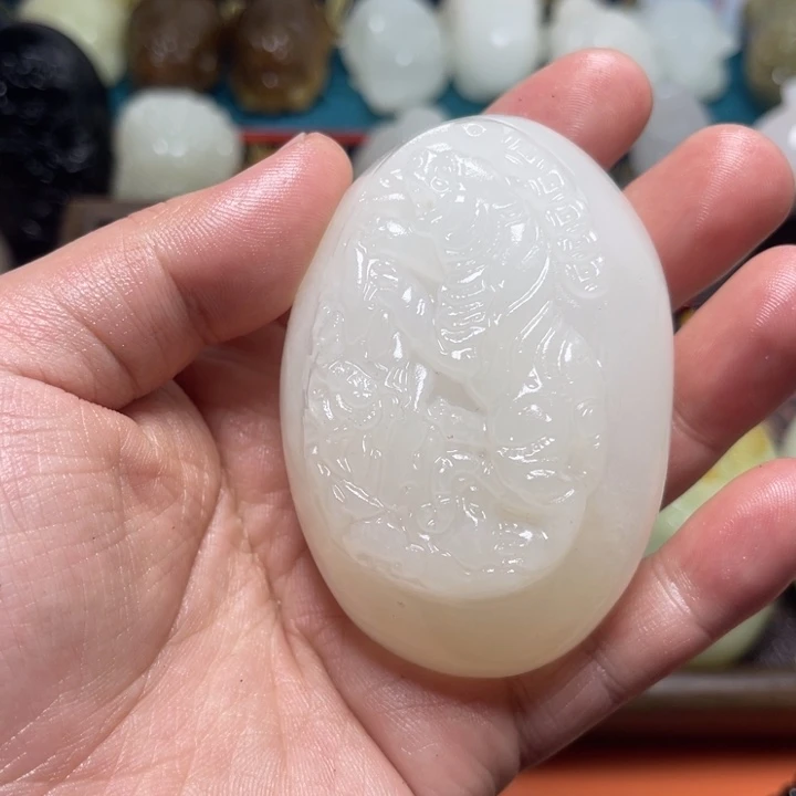 耐***人石材天然方解石手把件不退换