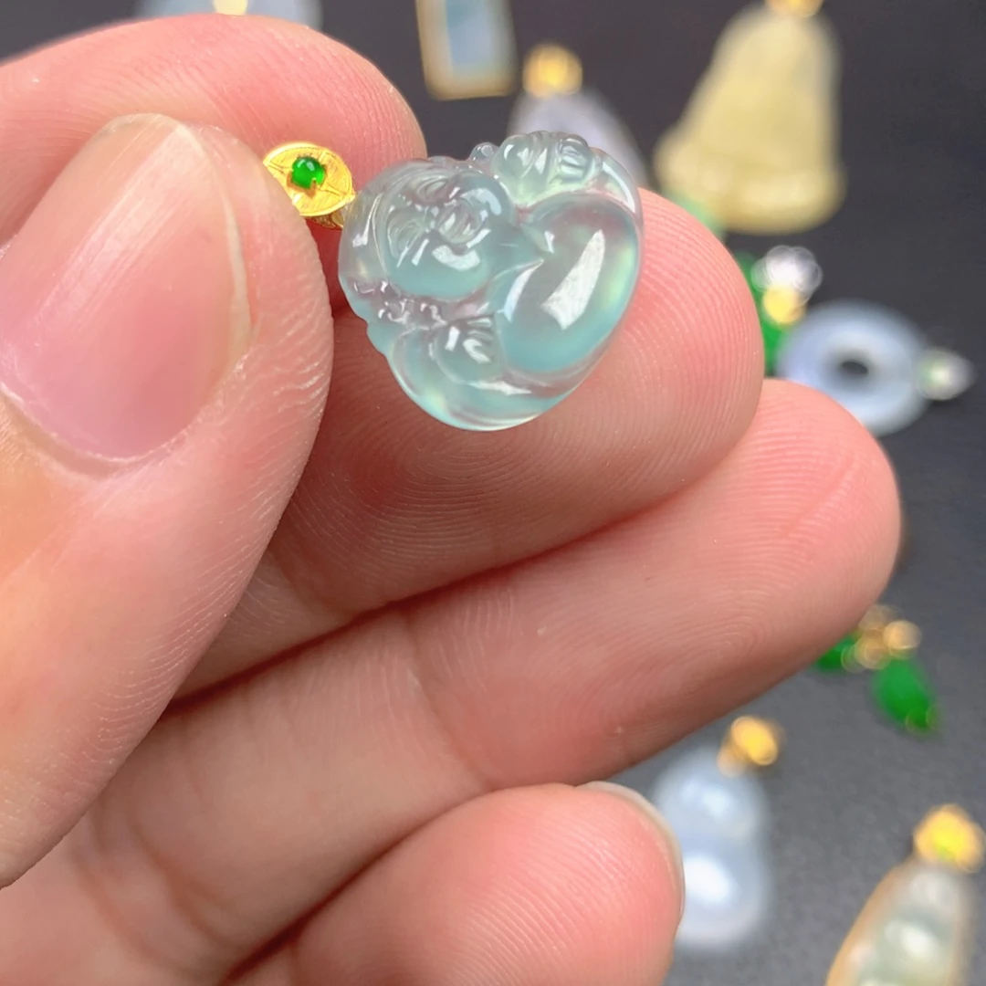 【闪购商品】颈饰18K金镶嵌翡翠翡翠