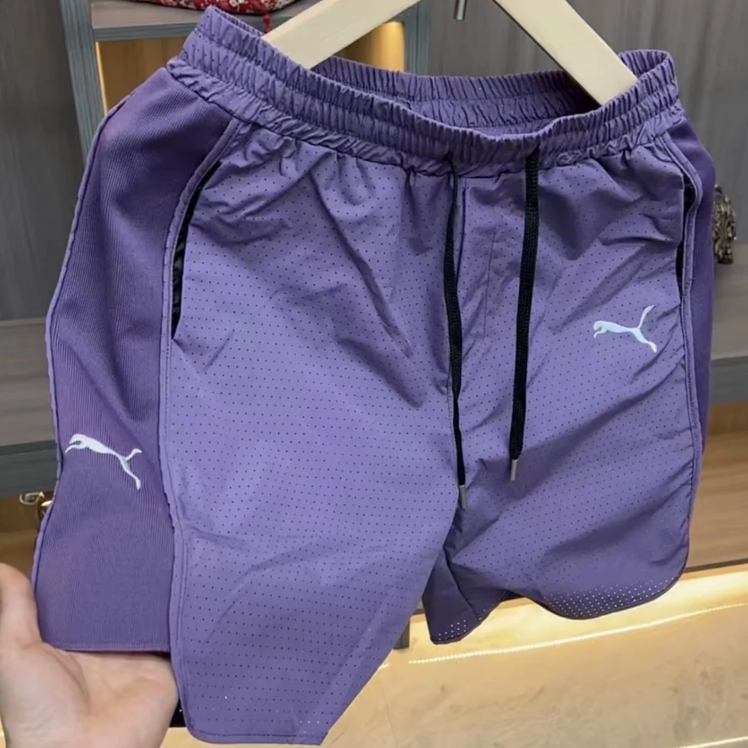 中裤夏季速干动物青年高弹力短裤薄款弹力透气户外