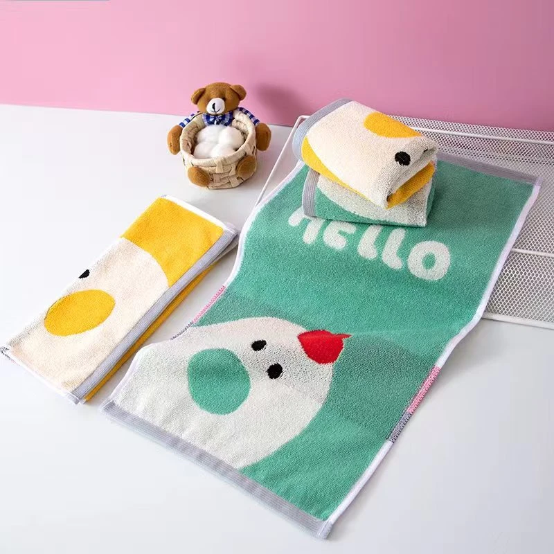 7条装儿童卡通小毛巾多花色洗澡洗脸25X50