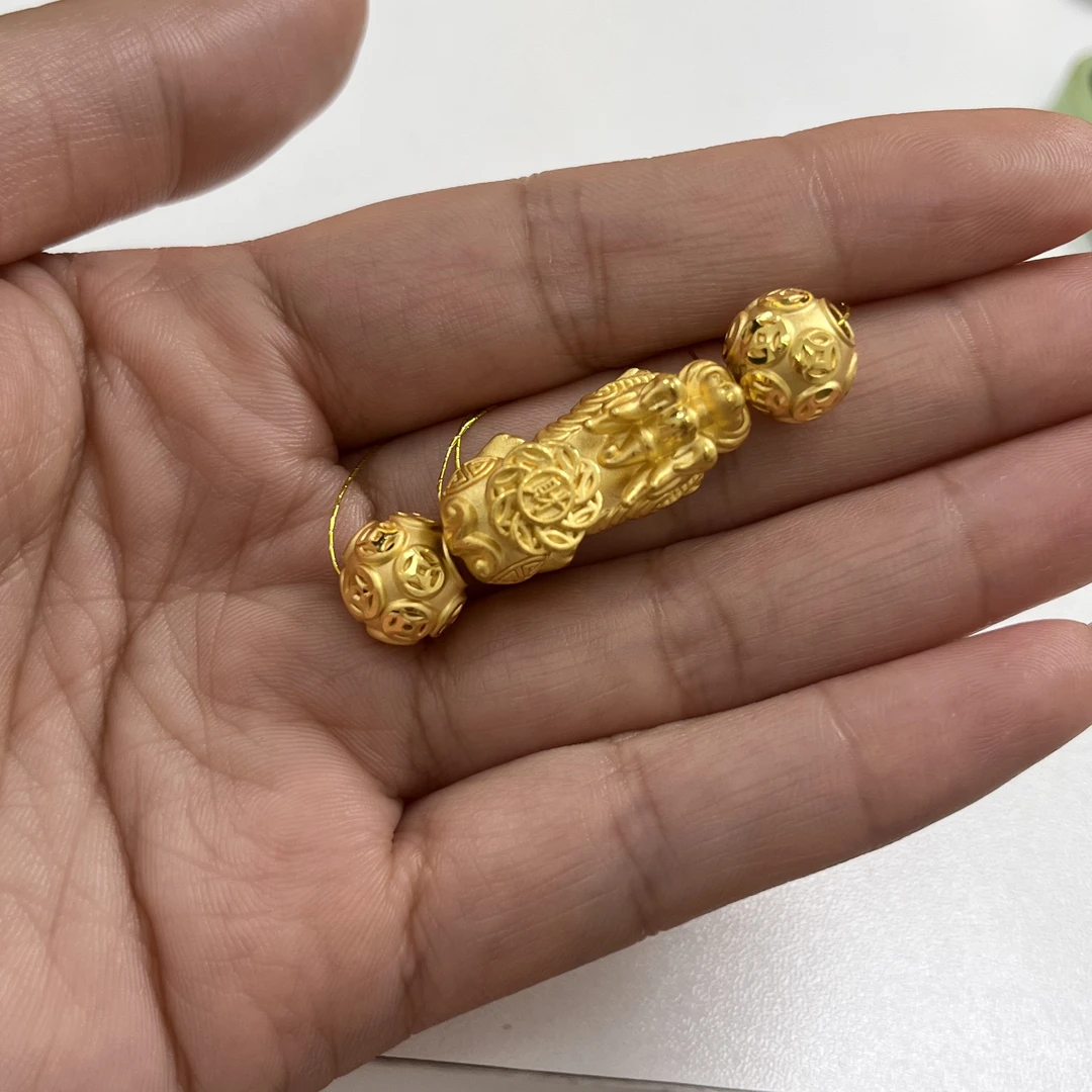 足金八方来财貔貅手串