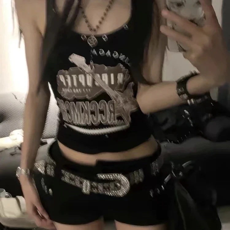 夏季涩谷辣妹吊带