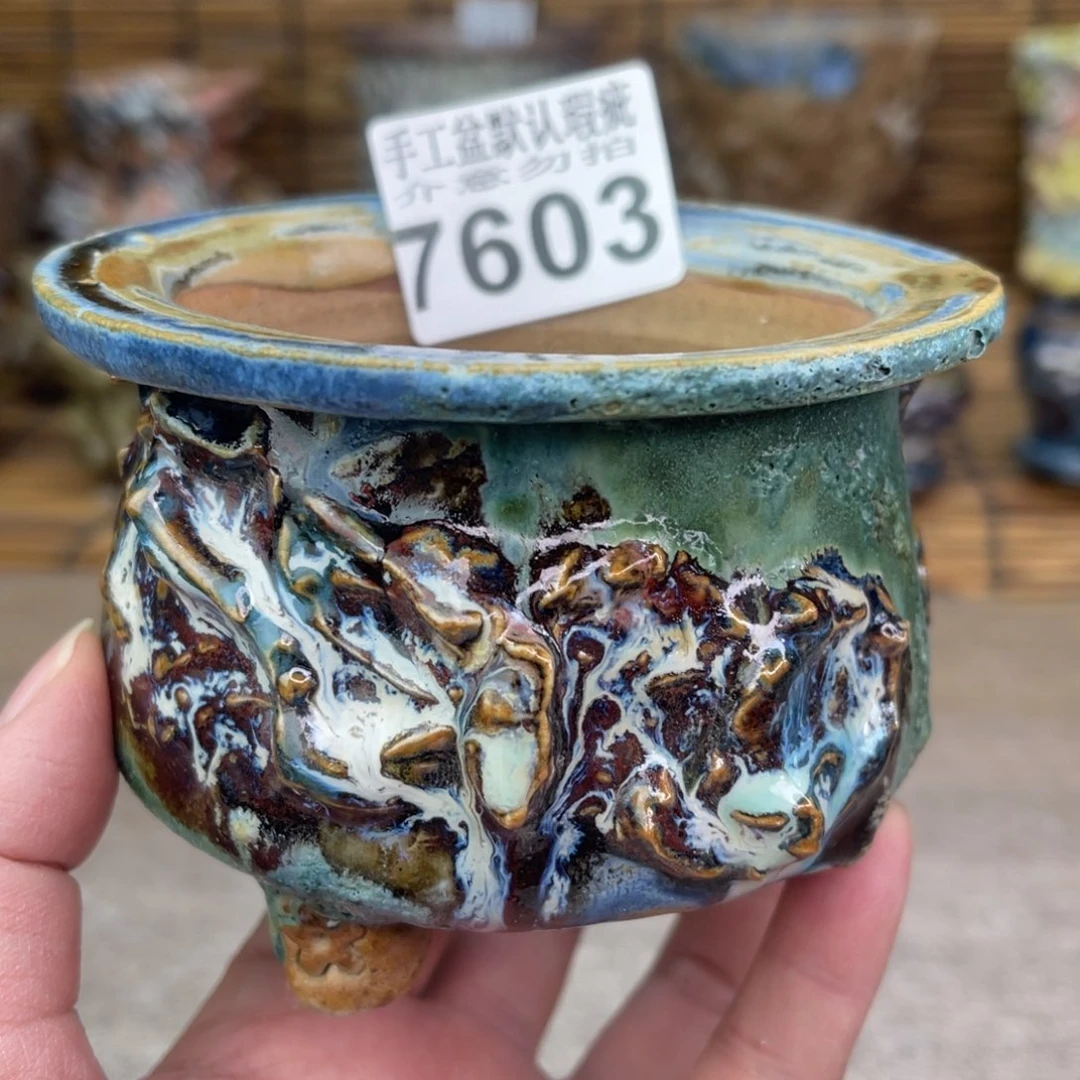 手工花盆默认瑕疵完美者勿拍