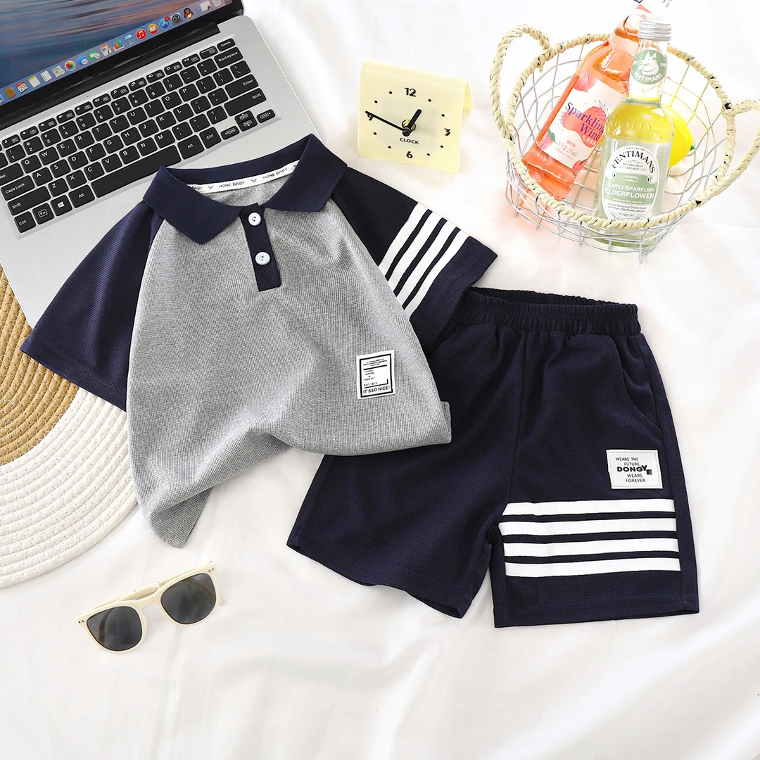 戴维贝拉【断码】男童衫套装2025夏季新款休闲时尚两品质童装其他