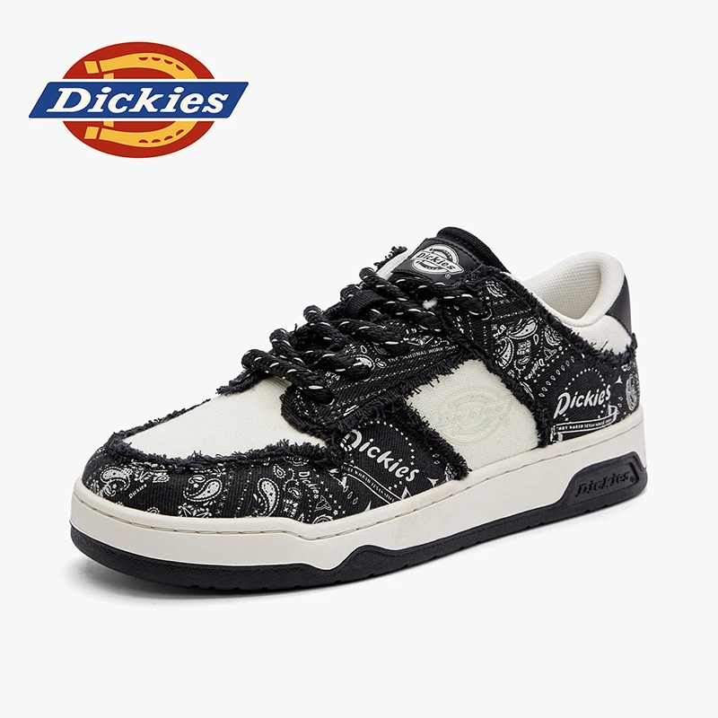 Dickies2025时尚情侣潮流百搭厚底内增高男鞋透气腰果花休闲板鞋