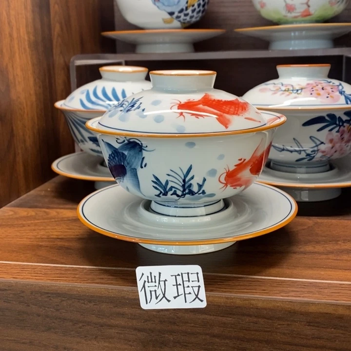 釉下老陶泥手工绘制