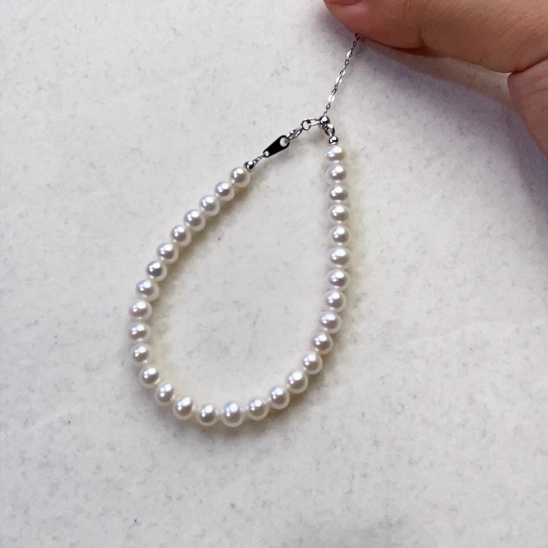 淡水珍珠手绳银S925镶嵌