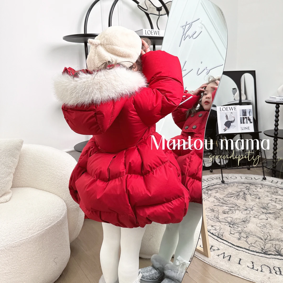 2【Mt studio】【现货】蓬蓬国标90白鸭绒冬季女童百搭羽绒服